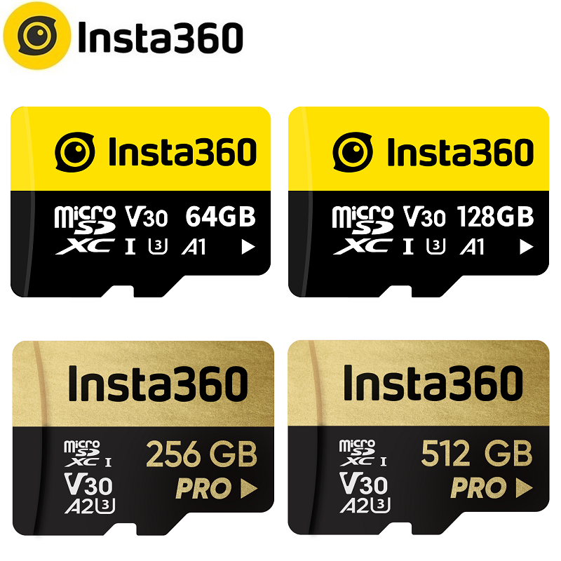 Insta360 carte MicroSD pour Insta 360 X5 X4 X3 ONE X2 RS carte mémoire Micro SD 64GB 128GB 256G 512G accessoires d'origine haute vitesse