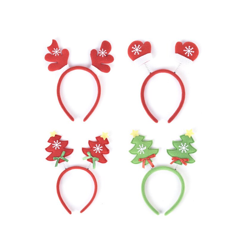Gants de sapin de noël en bois, 1 pièce 25x12cm, bandes de cheveux pour enfants et adultes, accessoires de décoration de fête de noël