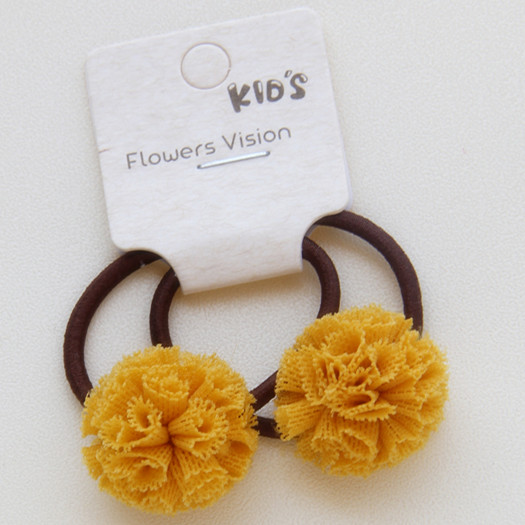 2 Stks/partij Bal Student Kleur Kralen Haar Touw Meisjes Haar Accessoires Paardenstaart Elastische Haar Band Haar Band: 10 dark yellow