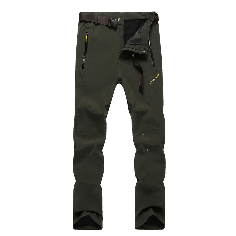 Outdoor Trousers Men's Water-Resistant Wind-Resistant Sports Breathable Soft Pants Plus-size Climbing Pants Mens: Green / 3XL