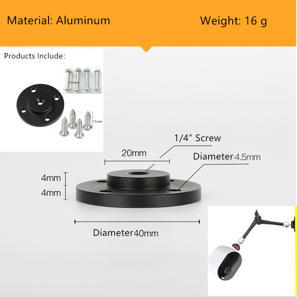 11 &quot;Metalen Verstelbare Scharnierende Magic Arm Klem Houder Mounts Kit Voor Gopro Slr Lcd Monitor Led Flitslicht Camera accessoires: Base Mount