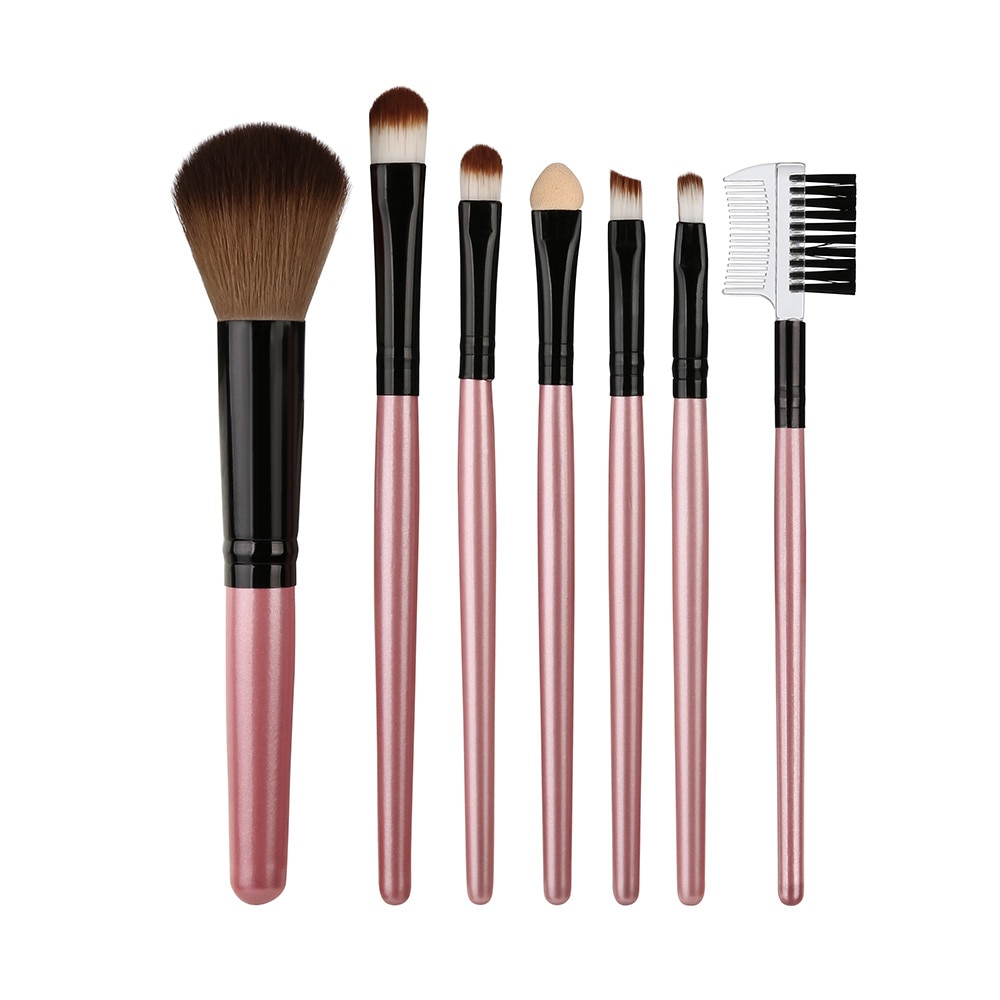 7 Pcs Hout Make-Up Borstel Oogschaduw Borstel Cosmetica Blending Brush Tool Shadow Brush Make-Up Borstel Set
