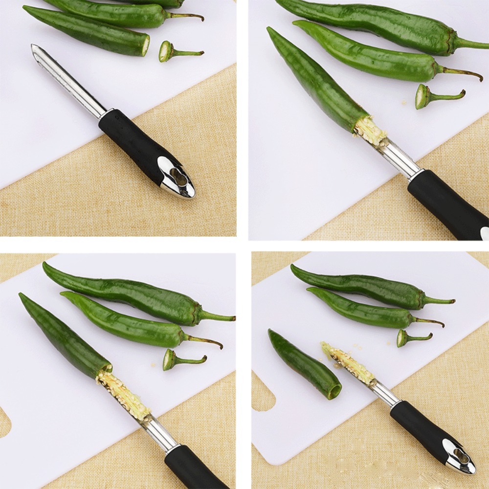 Peperboor verwijderaar met tanden RVS boor, verwijdering van fruitboor, fruitboor, boorgereedschap, keukengereedschap, herbruikbaar