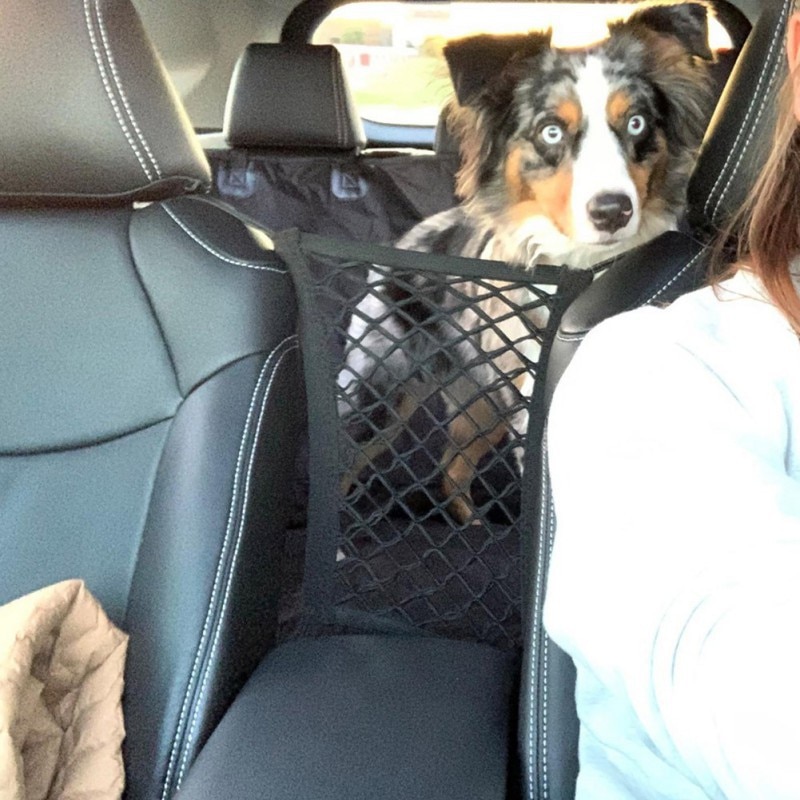 Car Dog Pet Barrier Guard Back Seat Safety Protector Mesh Net For SUV Truck Van Car Storage Bag