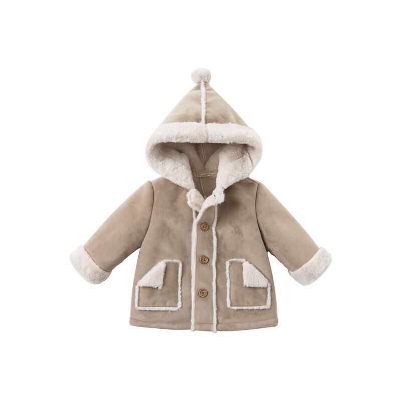 dave bella winter baby boys cartoon padded hooded coat children tops infant toddler outerwear: DBX15594