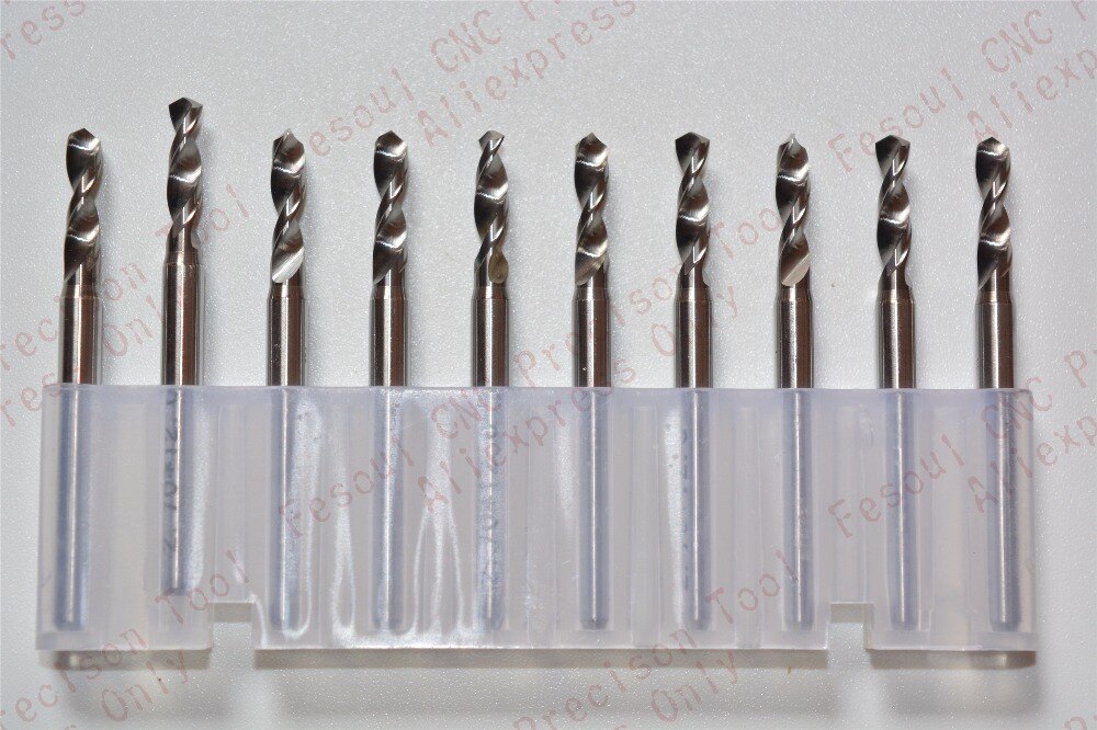3.175mm * 2.7mm, 10 stks, PCB Boor, CNC frees, Effen carbide Boor, plastic, hout tool, MDF