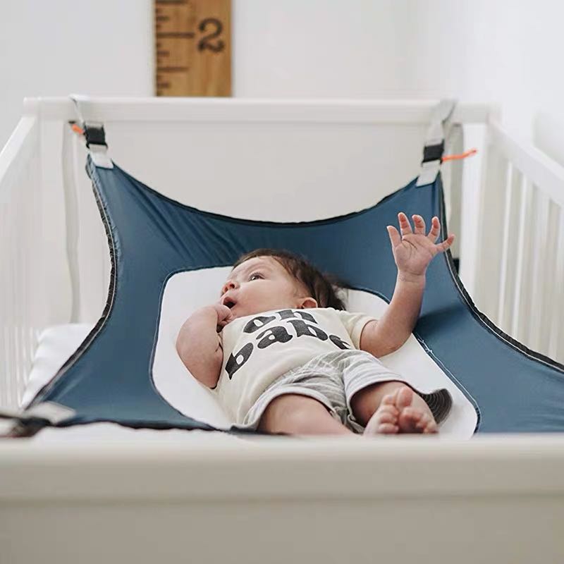 130cm*80cm avtagbara babyhängmatta babyleksaker inomhus babyvagga babygunga babysovhängmatta för liten baby