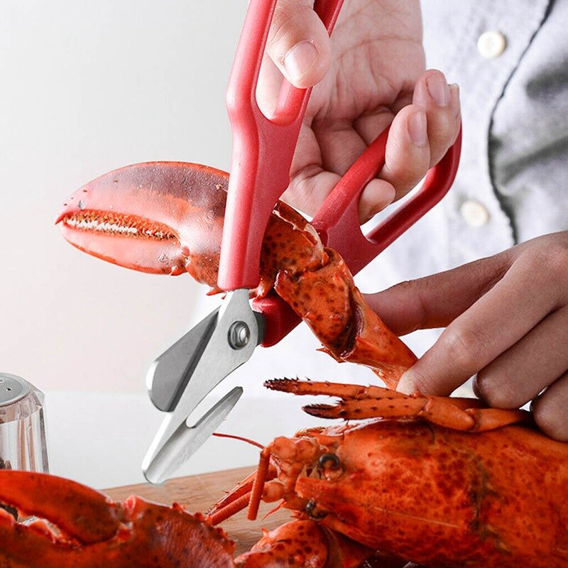 Ruostumaton teräs kalasakset hummeri kala katkarapu rapu äyriäissakset irrotettavat sakset kuoret keittiön ruoanlaittovälineet