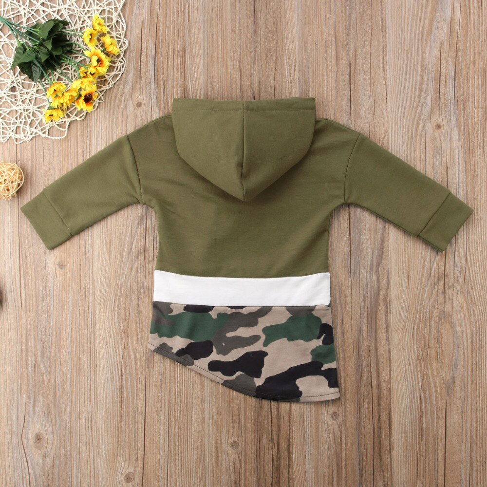 Winter Toddler Kids Boy Camo Long Sleeve irregular Patchwork Hooded Coat Jacket