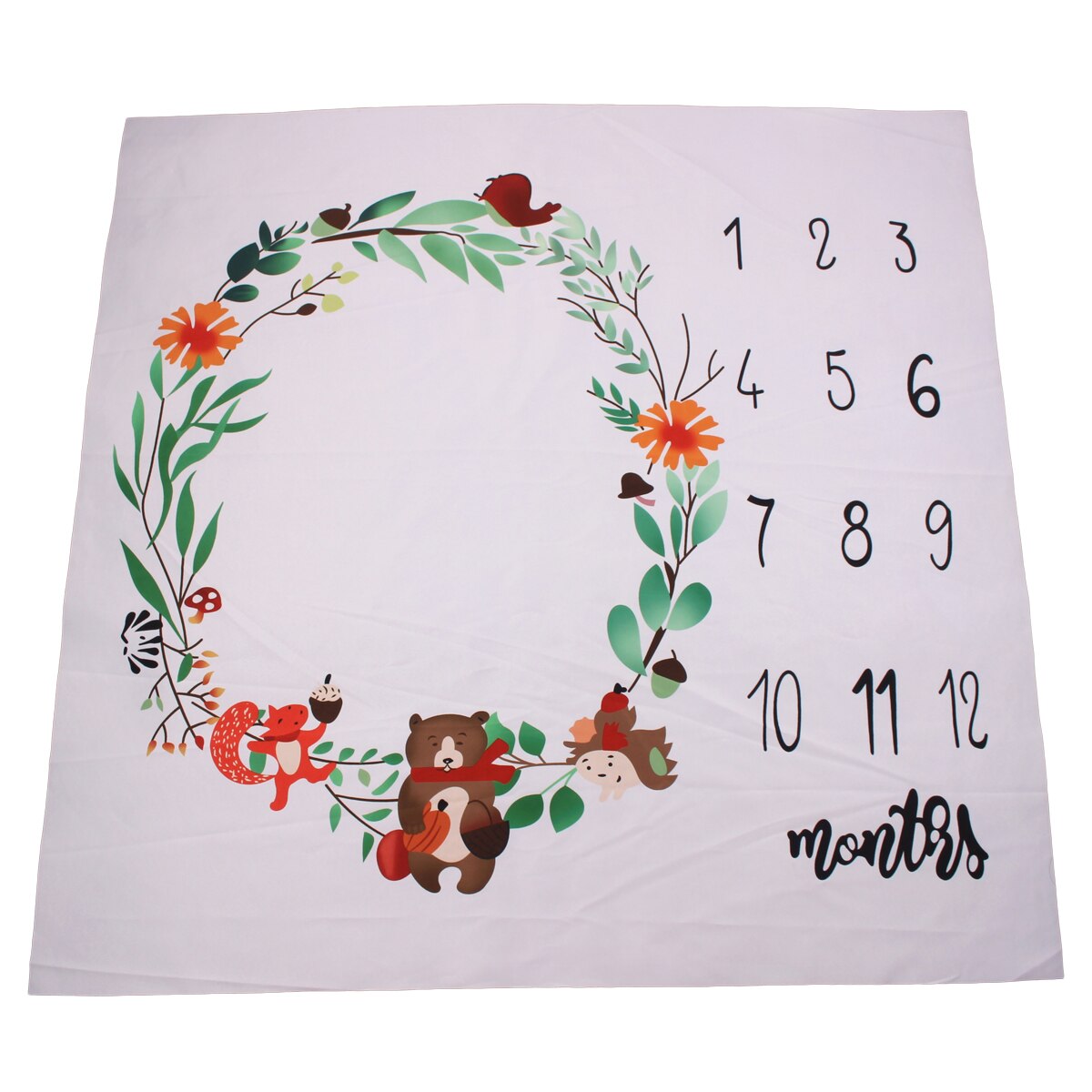 Couverture de photographie pour bébés, accessoire d'arrière-plan, tissu de croissance mensuelle 0-12M, nouveauté: C