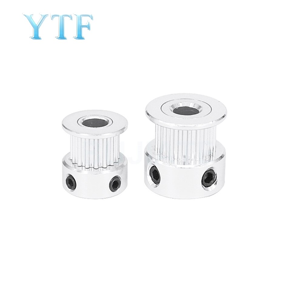 GT2 20 tooth Timing Pulley Aluminum 3D Printer Parts 2GT 20teeth Bore 5mm Width 6mm Part Synchronous Wheel Gear With Screw Teeth