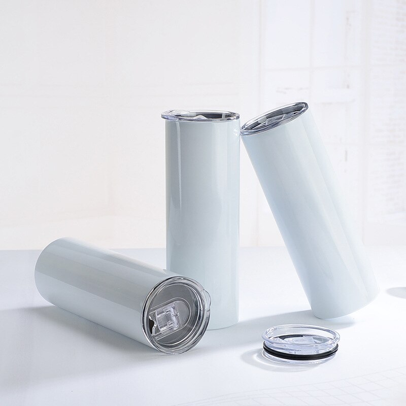 1/2/4Pack 20oz Sublimation blanks Skinny Straight Stainless Steel Tumblers Double Wall Vacuum Insulated Sublimation tumbler