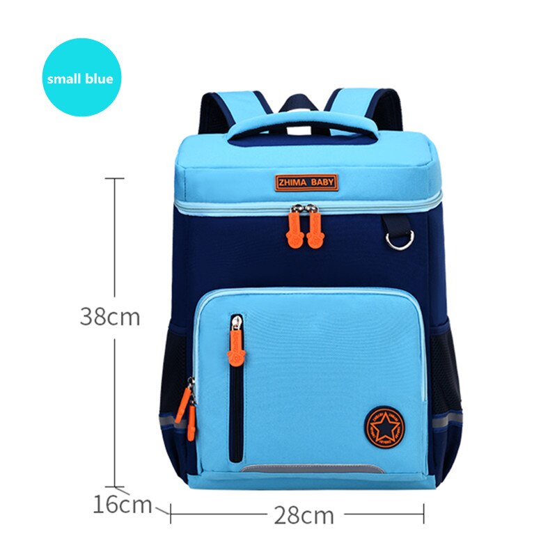 Mochila ortopédica de estilo británico para estudiantes, mochilas escolares para niños y niñas, mochilas escolares a prueba de agua: small sky blue