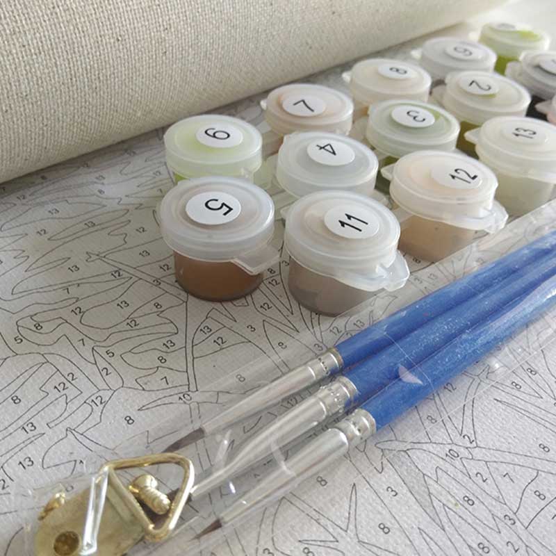 Diy Oil Paint By Number Kit,Painting Paintworks Sunset Wave Seascape Drawing With BrushesChristmas Decor Decorations