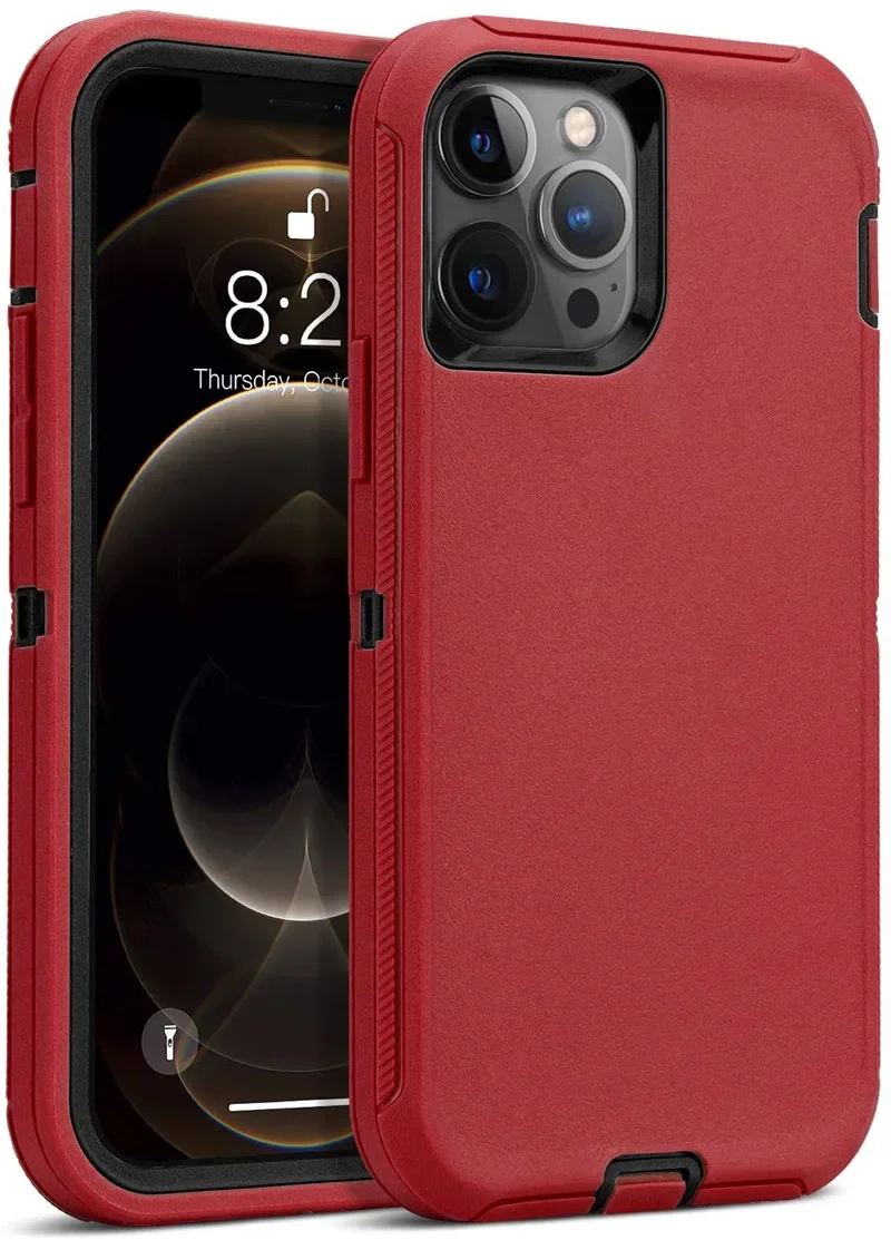 Luxury Hybrid Heavy Duty Armor Phone Case for IPhone 16 Pro Max Plus Shockproof Protect Otter Hard Box Belt Clip Cover: Cotton Fabric / army green