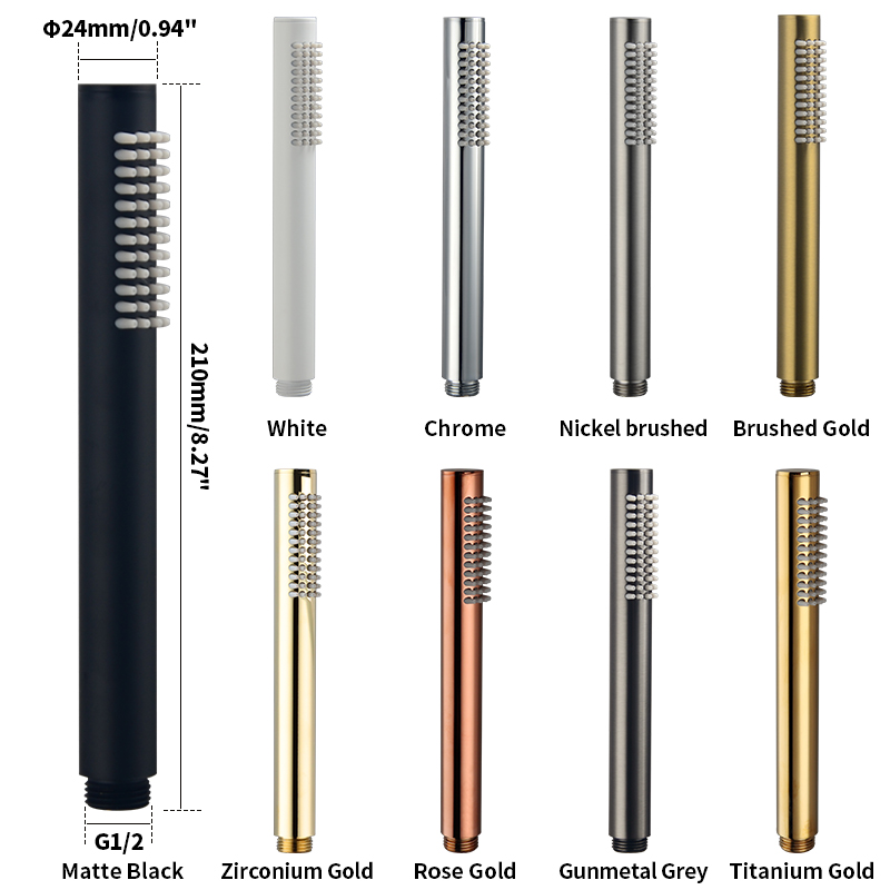 Durcheinander-Duschkopf, wassersparend, für Badezimmer, Handbrause, Sprühgerät-einstellen, Schwarz/Weiß/RoséGold/Badesprinkler aus gebürstetem Nickel/Chrom