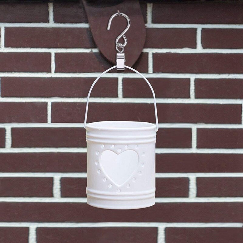 50 stuks roestvrijstalen gordijnklemmen met haken voor het ophangen van klemhangers, dakgoothaken voor feestverlichting, buitendraadhouder