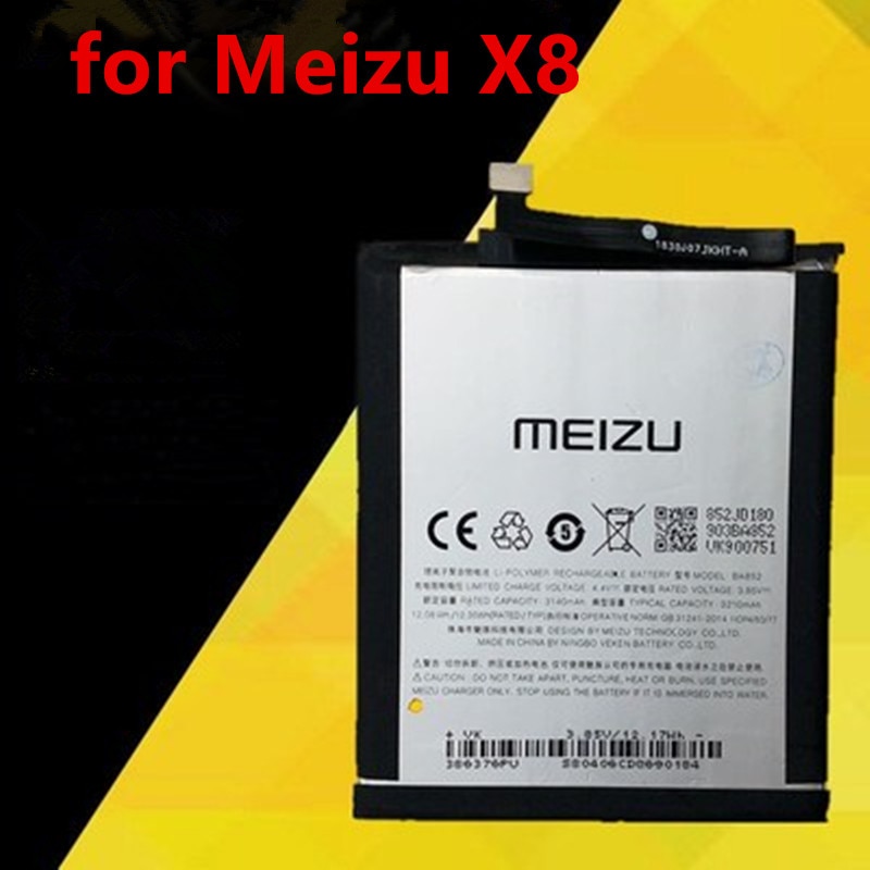 100% Originele 3300Mah BA852 Batterij Voor Meizu X8 Mobiele Telefoon Productie Batterij + Tracking Nummer