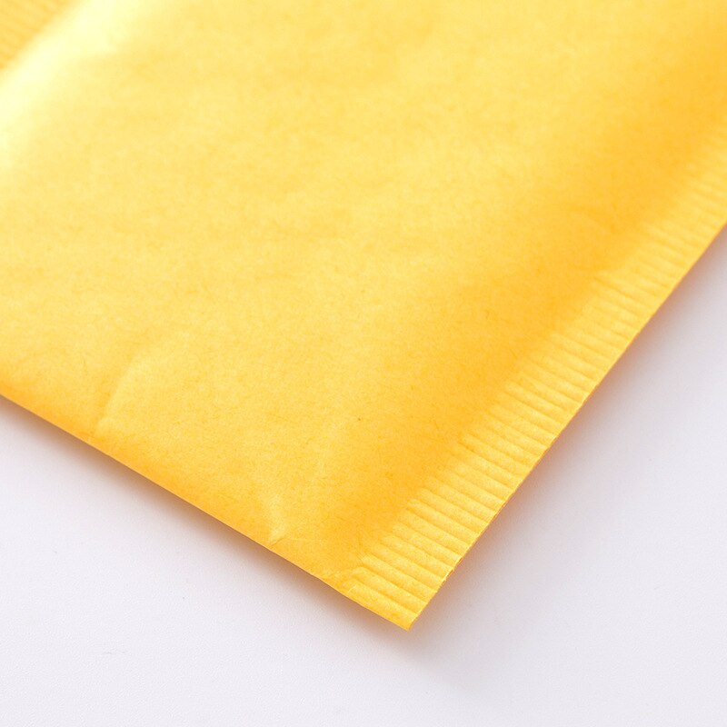 Bolsas de mensajería de papel Kraft amarillo, sobres acolchados con burbujas de 9 tamaños, bolsa de embalaje con autosellado, 10 unids/lote