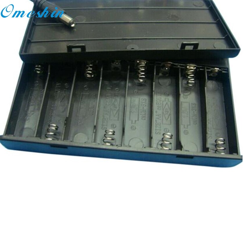 OMESHIN SimpleStone DIY 12V 8 x AA Batterie Halfter fallen Kasten Mit Führt Schalter Juni14