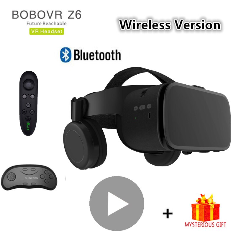 Bobo Vr Z6 Draadloze Bluetooth 3D Bril Virtual Reality Voor Smartphone Meeslepende Stereo Vr Headset Karton Voor Iphone Android