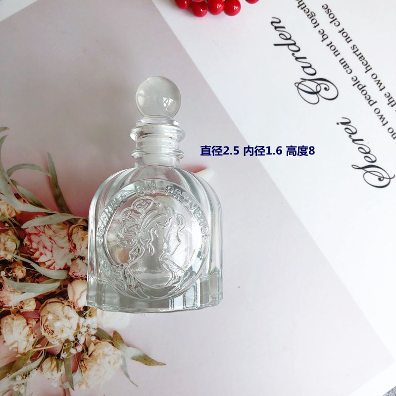 Flacon de parfum en Relief losange français, bouteilles en verre de cristal simples, stockage d&#39;essence d&#39;aromathérapie, Vintage, ornement de bouteille de commode