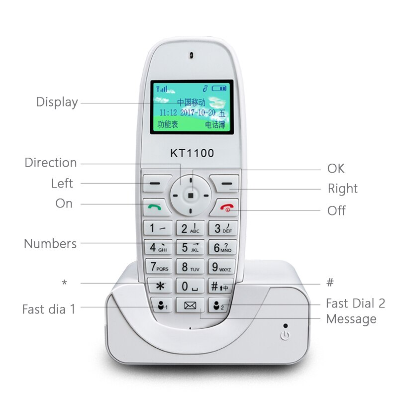 TD-SCDMA GSM 900/1800MHZ bezprzewodowy telefon stacjonarny kolorowy scrphone z SIM połączenie ID stały telefon bezprzewodowy robić domowego biura