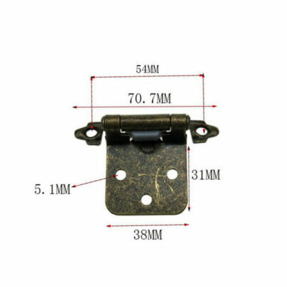 2/10/20 PCS Self Closing Cupboard Cabinet Kitchen Door Hinges with Screws Kit JAN88