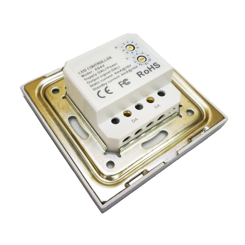 EDA2 Dali Led dimmer 2 Channel Dali Led Controller On/Off Switch Wall Mount Touch Panel Dimmer Dali LED Controller