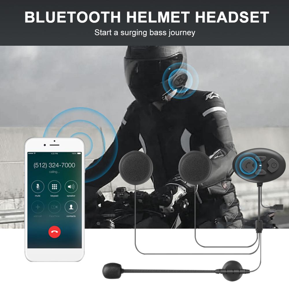 Motorcycle Helmet Bluetooth Headset IP54 Waterproof Sports Riding Earphone Auto Answering with Mic