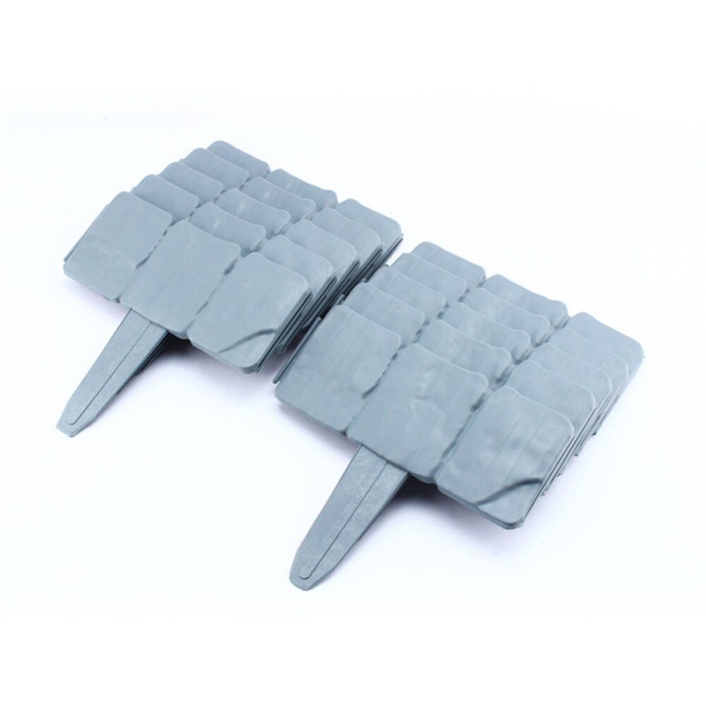 10PCS Stone Effect Cobbled Garden Fence Lawn Edging Plant Border DIY Home Lawn Border Edge Lawn Palisade