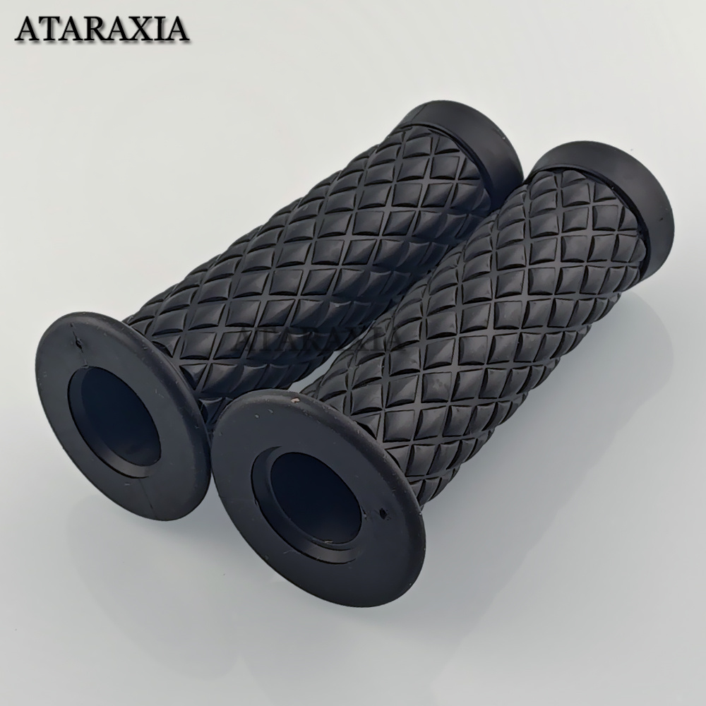 7/8 "22mm/24mm Universale Del Motociclo Manubrio Grip In Gomma Antiscivolo Maniglia Bar End Grip Per Scooter Bicicletta Bici moto: Grigio scuro