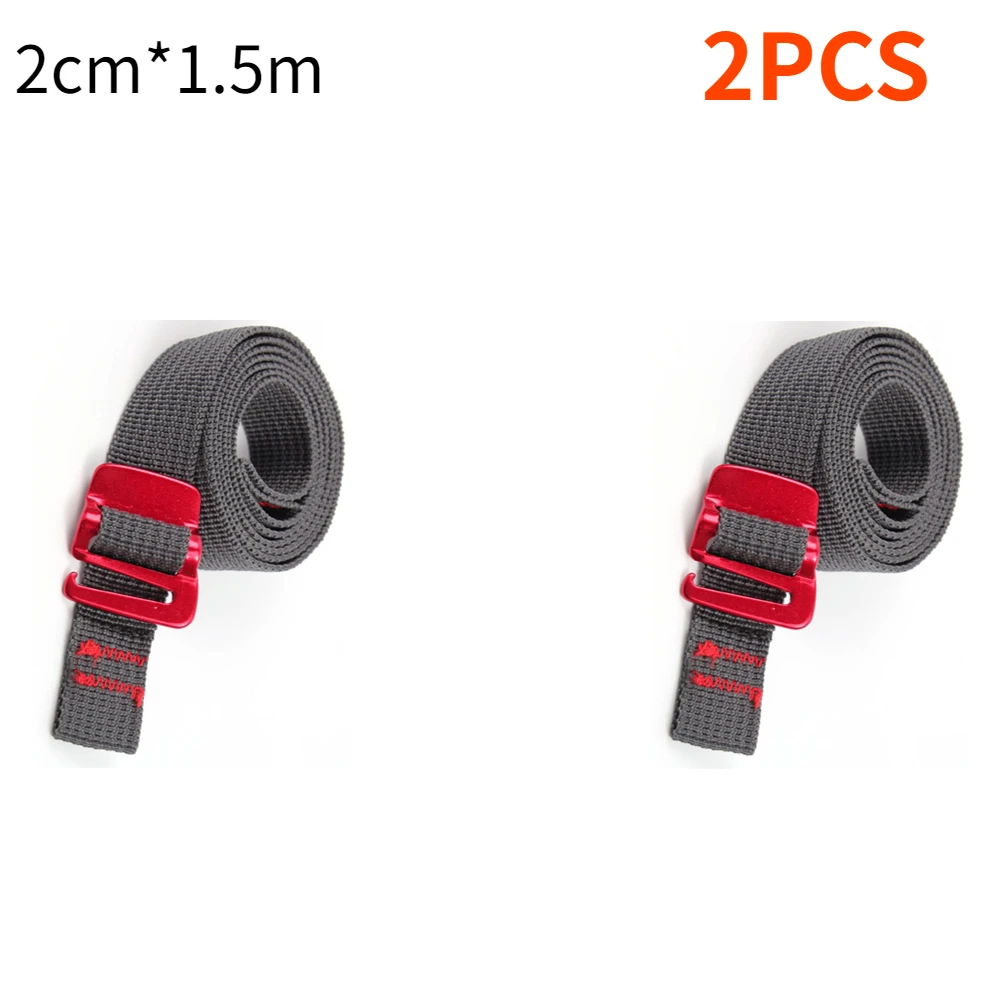 1.5m Outdoor Travel Backpack Nylon Tape Rope with Quick Release Hook Hiking Climbing Tension Belts Buckle Tie-Down Belt Straps: Orange