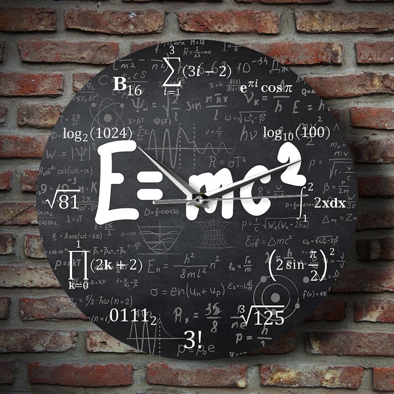 Theory of Relativity Math Formula Wall Clock Scientist Physics Teacher School Classroom Decor: Default Title