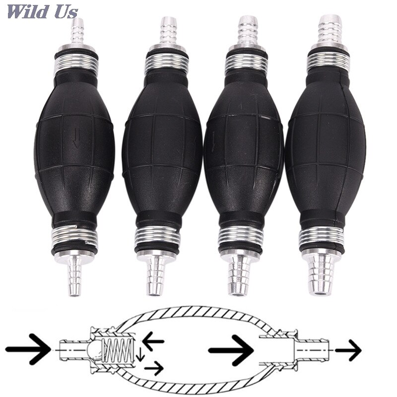 1pc 4styles Line Pump Primer Bulb Hand Primer Gas Petrol Pumps Hand Fuel Pump Rubber and Aluminum Apply to All Fuels 16cm 5cm /