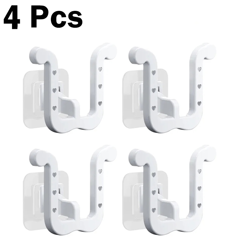 Ganchos para zapatillas de baño, estantes para zapatillas sin perforaciones montados en la pared, estante de almacenamiento autoadhesivo para zapatillas, soporte para colgar zapatos, 2 uds.: Caqui oscuro