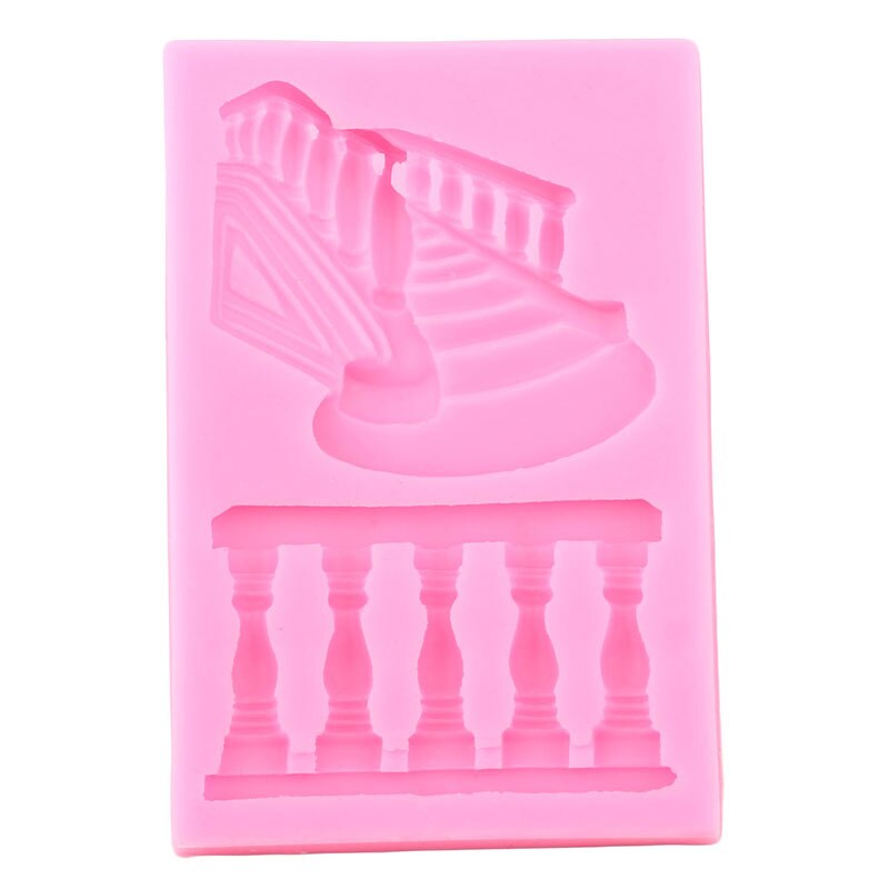3D Treppen Silikon bilden Geländer Kuchen Grenze Fondant Kuchen Dekorieren Werkzeuge Schokolade Gumpaste Formen Polymer Ton Süßigkeiten Formen