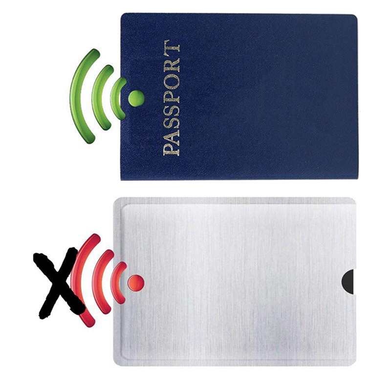 10pcs/20pcs Silver RFID Blocking Sleeves Premium Plastic Blocking Sleeve Anti Theft Credit Card Sleeve Portable Card Protector