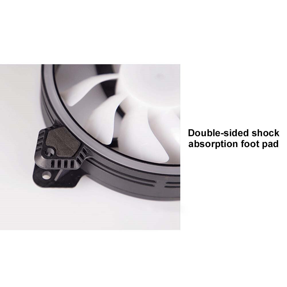 Mute LED RGB Light Color Changing Heatsink Cooling Fan Computer Case Cooler