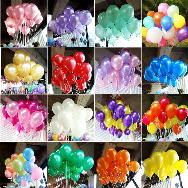100pcs Gold red pink blue Pearl Latex balloons Wedding Party balloon Birthday Balloons Globos Party Supplies