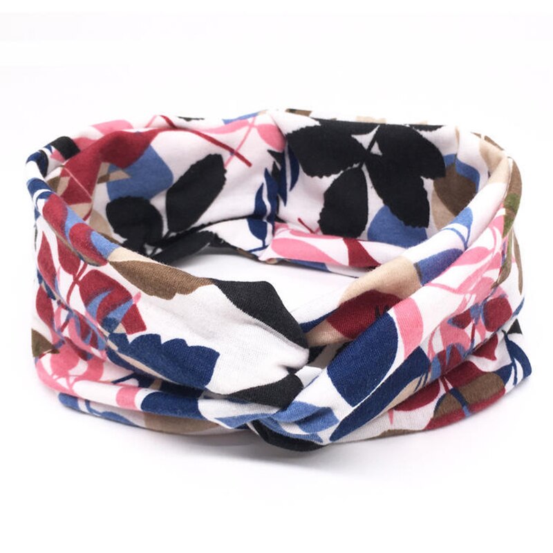 Frau Gedruckt Kreuz Stirnband Mädchen Sommer machen-hoch Haarband Elastische Bandanas Bandanas Sport Turban Haar Bands Haar Zubehör