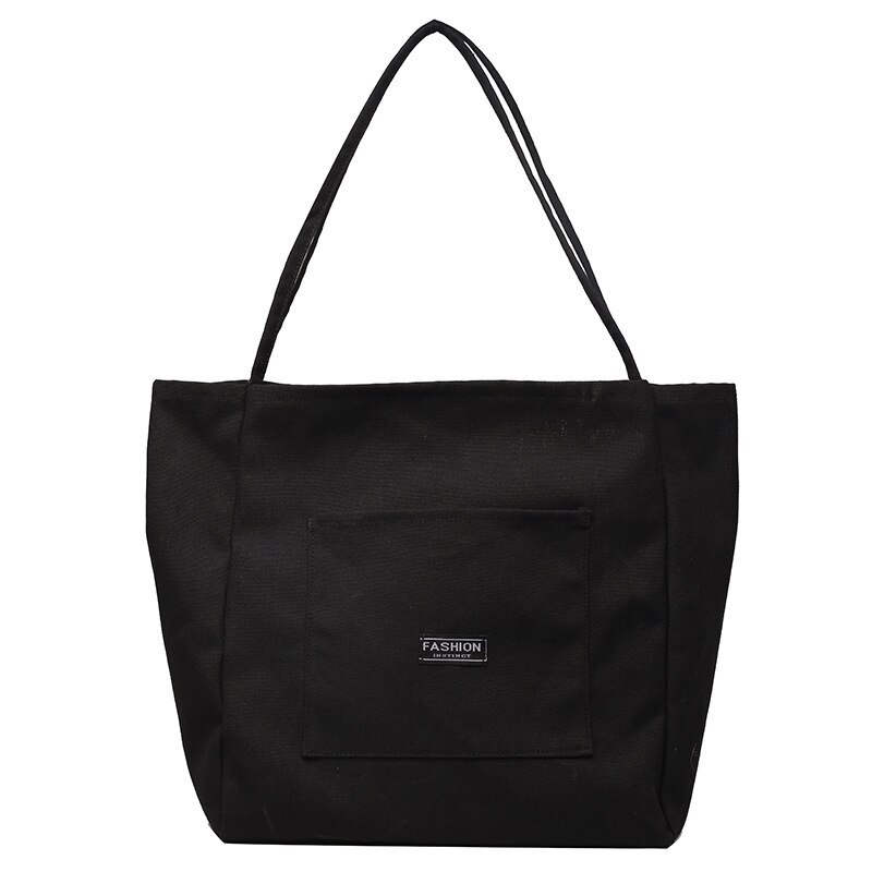 Totes Vrouwen Shopper Tas Dames Canvas Winkelen Handtassen Grote Capaciteit Eenvoudige Mode Effen Vrouwelijke Schoudertas