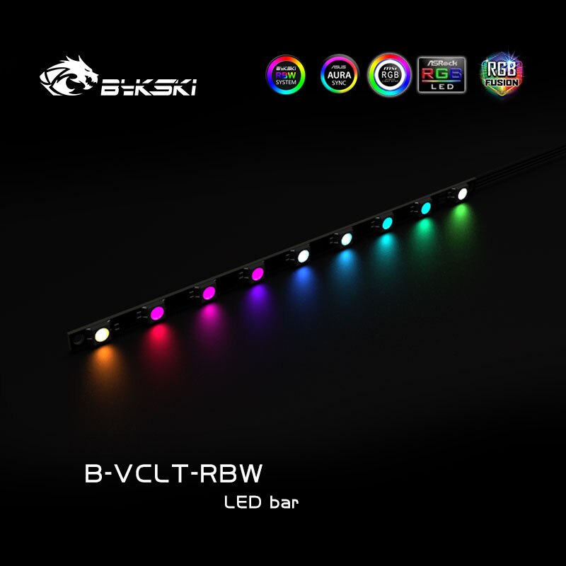 Bykski Rgb Led Strip Hard Licht Band Voor Water Blok (Cpu/Gpu/Geheugen...), 12V 4pin/5V 3Pin M/B Sync, Pc Cooling Mod Onderdelen, B-VCLT: 150mmX9(5V)