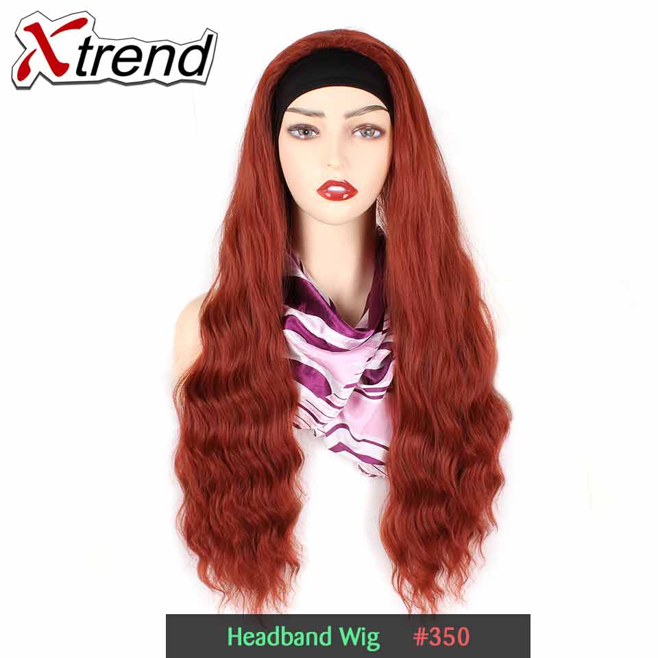 Xtrend syntetisk blonde front paryk lang pink kobber rød lilla orange ombre grå blond hvid parykker til kvinder bølge hår kvinde: 350