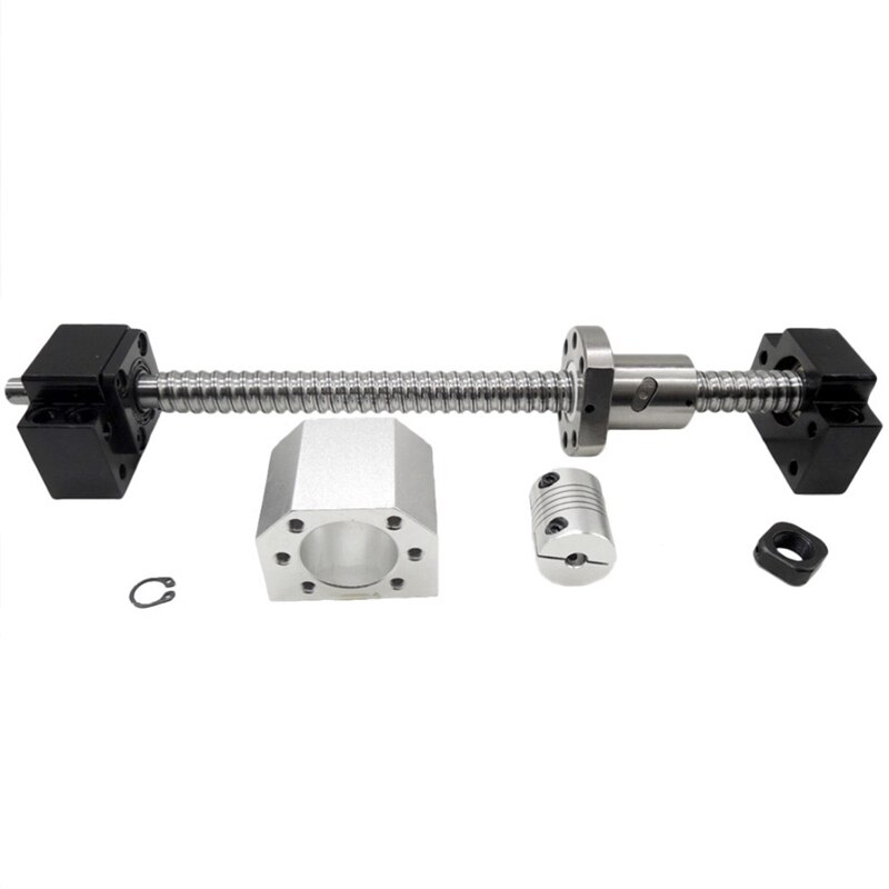 SFU1605 CNC Ball Screw 1605 Ball Nut + Nut Housing BK / BF12 End Support CNC Lathe Accessories