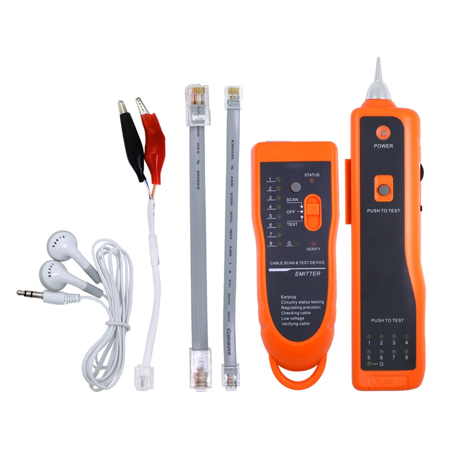 Utp Stp Cat5 Cat6 Rj45 Lan Network Cable Tester Line Finder Rj11 Telephone Wire Tracker Tracer Diagnose Tone Kit Xq-350