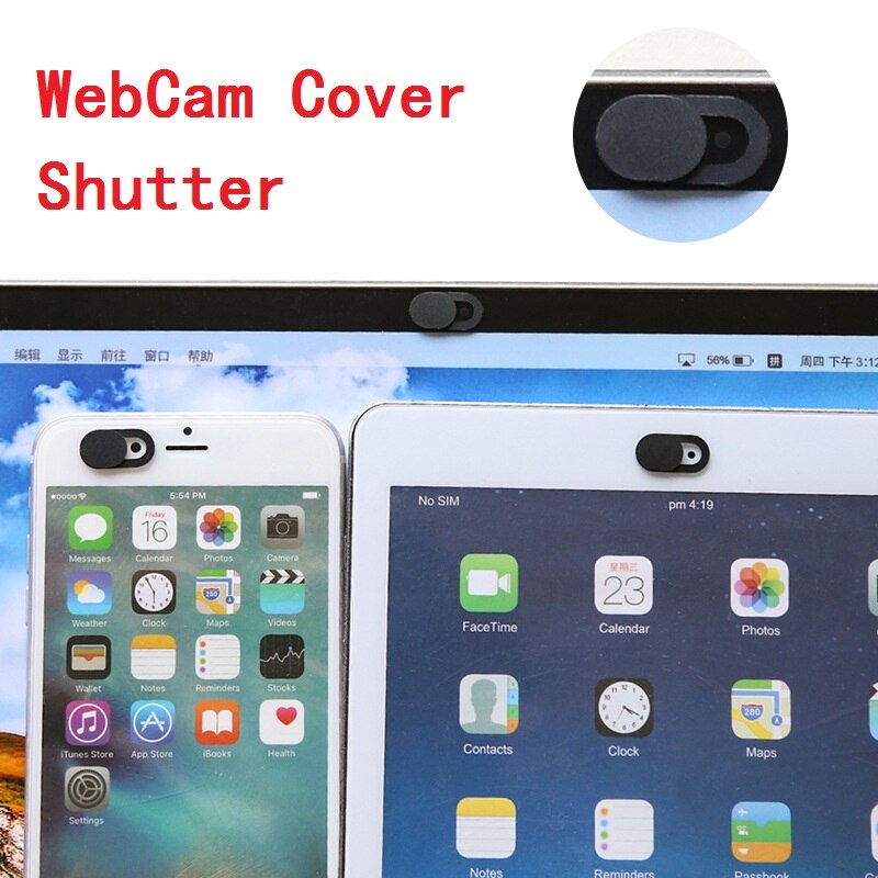 Webcam frontcamera cover voor ipad voor iphone samsung anti-hack laptop camera cover sluiter magneet schuif plastic webcam cover