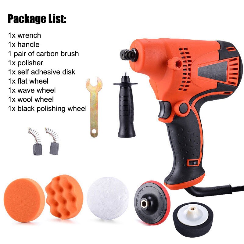 Bilpleje værktøj sæt bil polering justerbar hastighed poler maskine voks poler maskine til bil elektrisk gulv poler sliber: Sæt 2