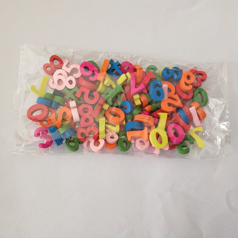 100Pcs 15Mm Diy Alfabet Nummers Home Party Kerst Decoratie Houten Gemengde Multi-color Woord Letters Blok Handgemaakte craft: Number