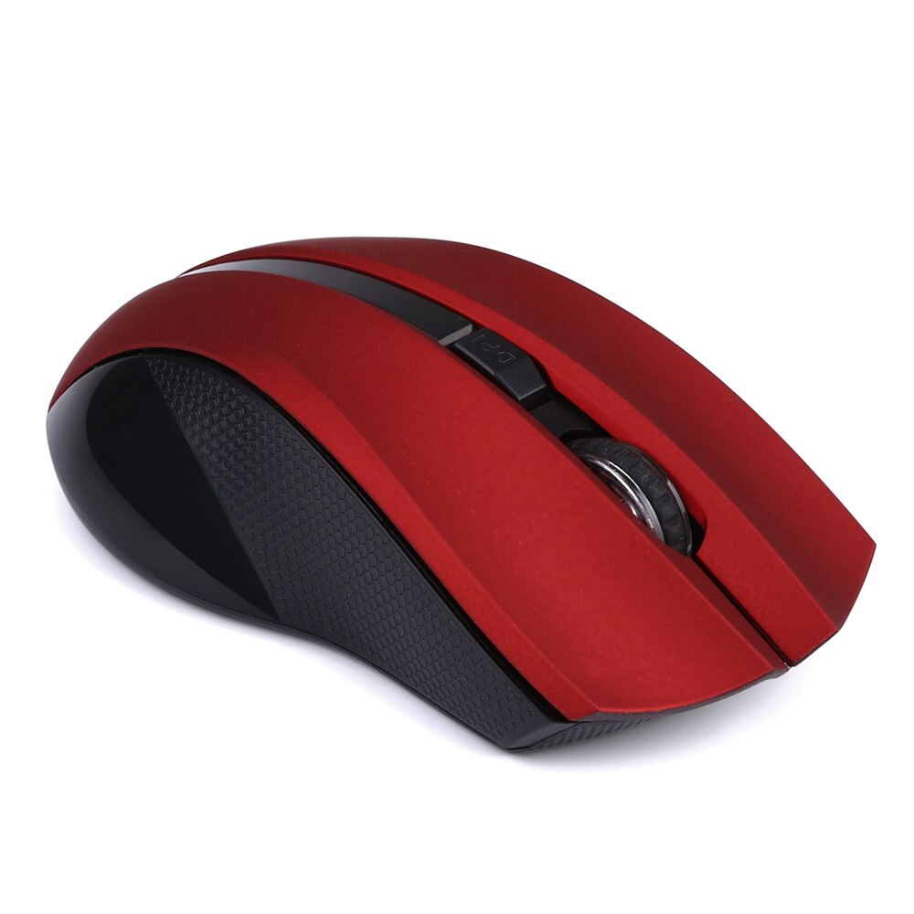 2.4ghz 6-botões 2400 dpi mouse sem fio sem fio sem fio óptico mouse mouse mouse mouse jogos ratos para computador portátil computador: Vermelho